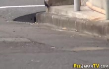 Japanese babe pee soaks panties